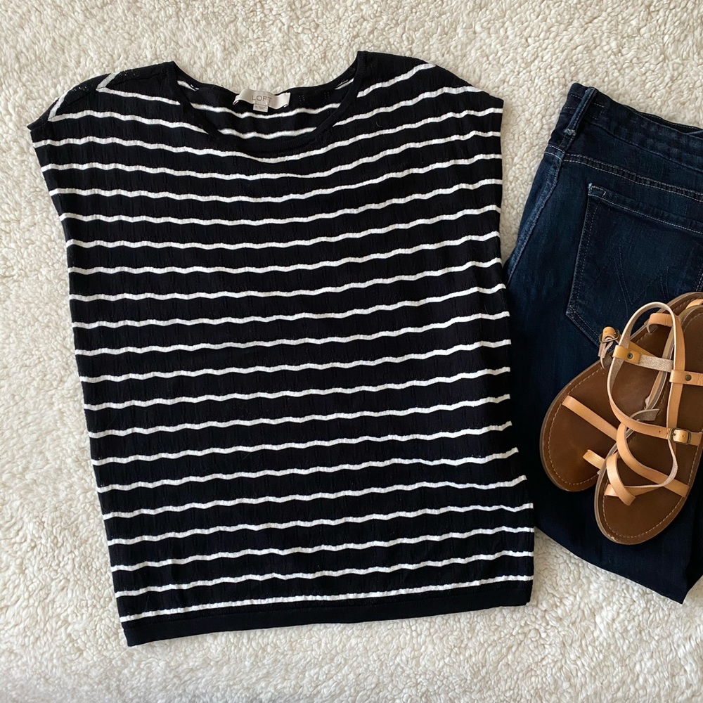 LOFT - striped knit top